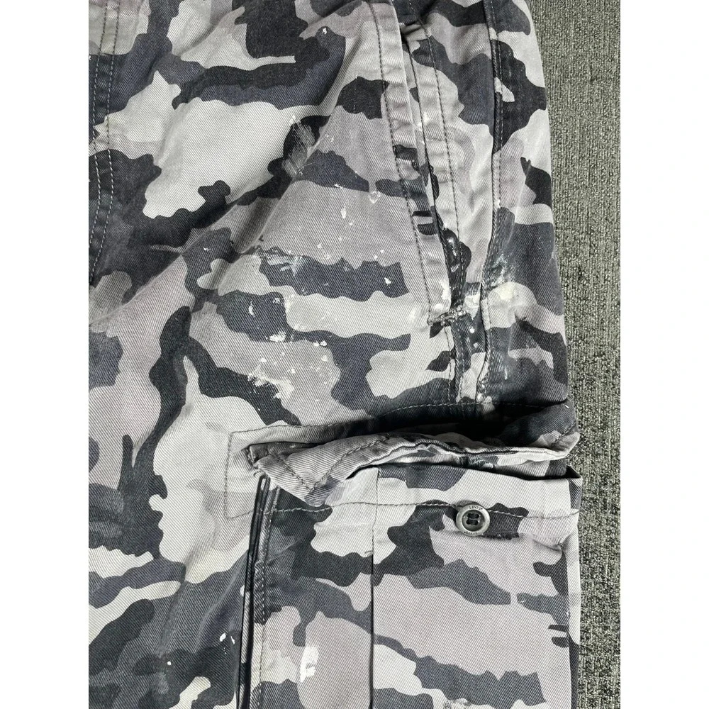 Levis Mens Grey Camo Cargo Pants Urban Camouflage Straight Leg W33 L32